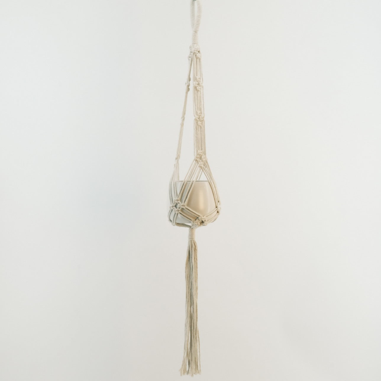 Macrame Plant Hanger with Ceramic Pot 2320030