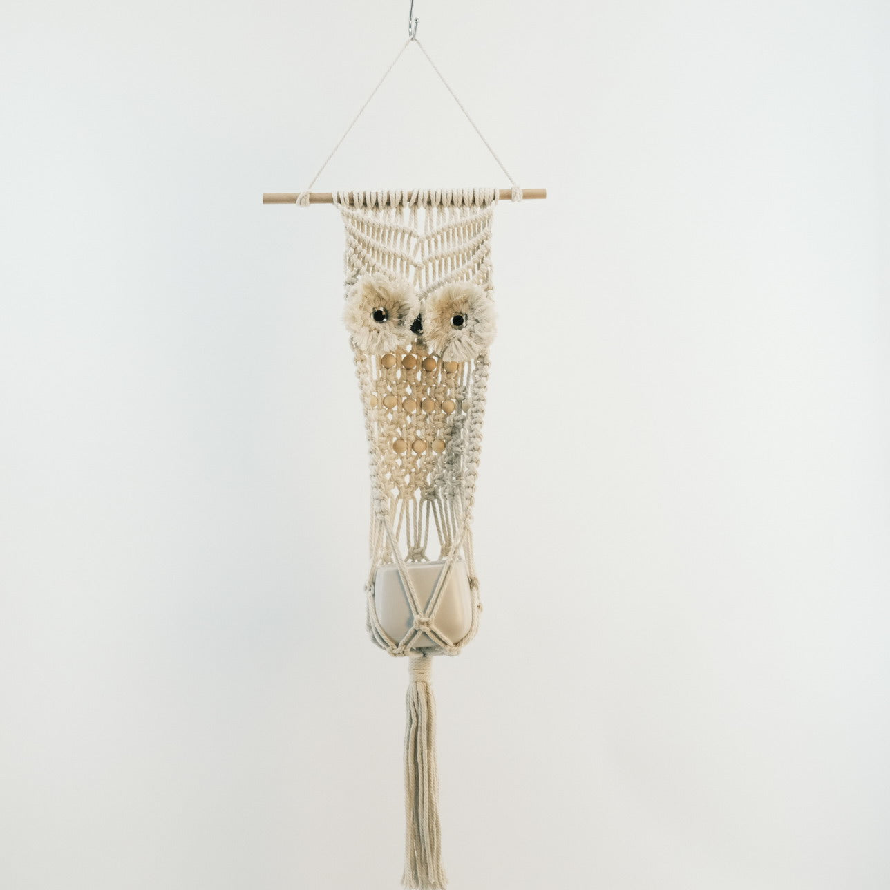 Macrame Owl Palnt Hanger Garden with Pot 2320049