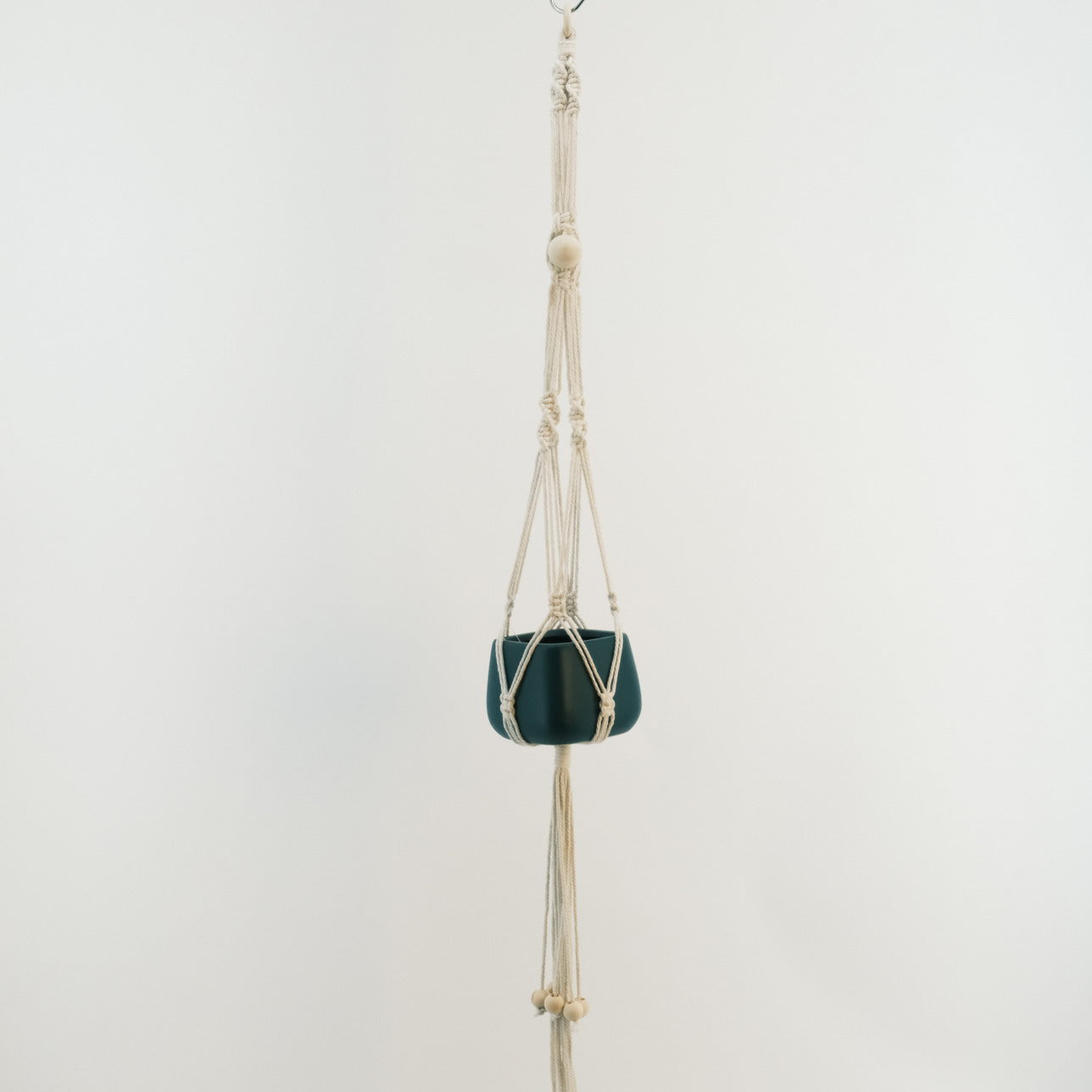 Macrame Plant Hanger with Blue Flower Pot 2320081
