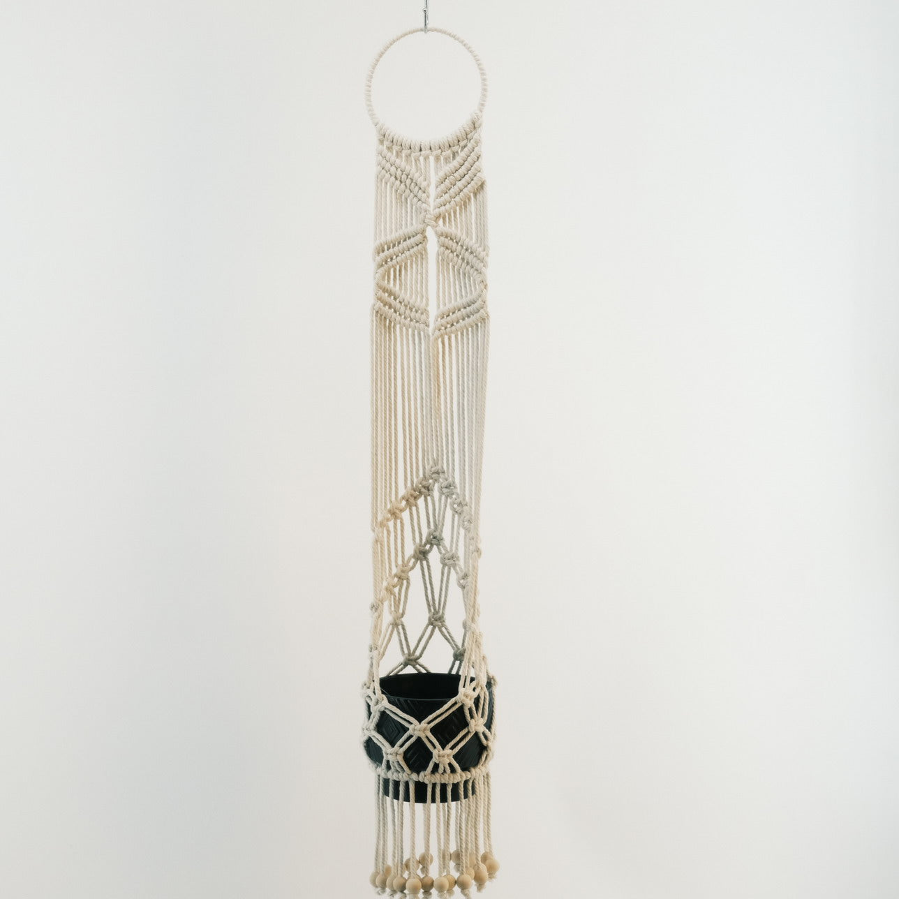 macrame wall hanging planter Macrame Bohemia Plant Hanger Decoration with Pot 2320082 – kunpengart