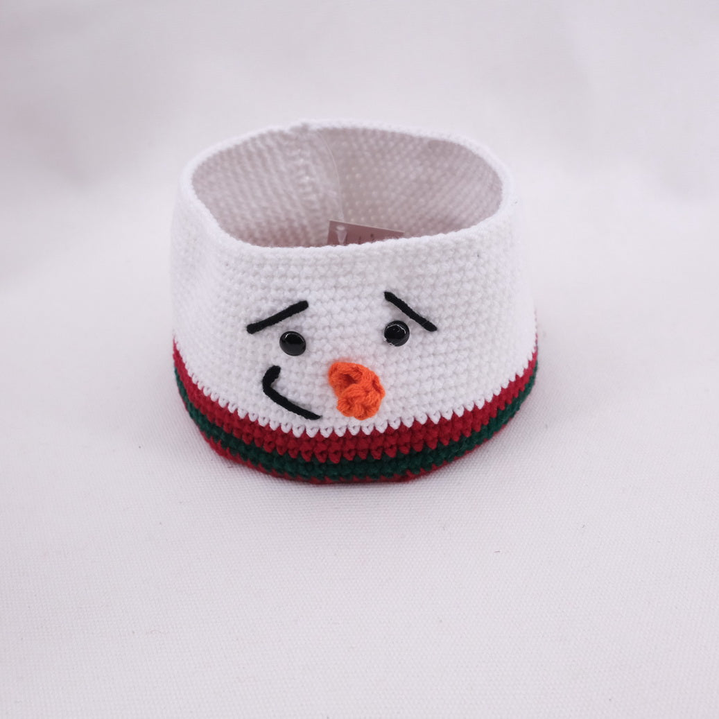 Crochet Storage Box Christmas Snowman CE20244