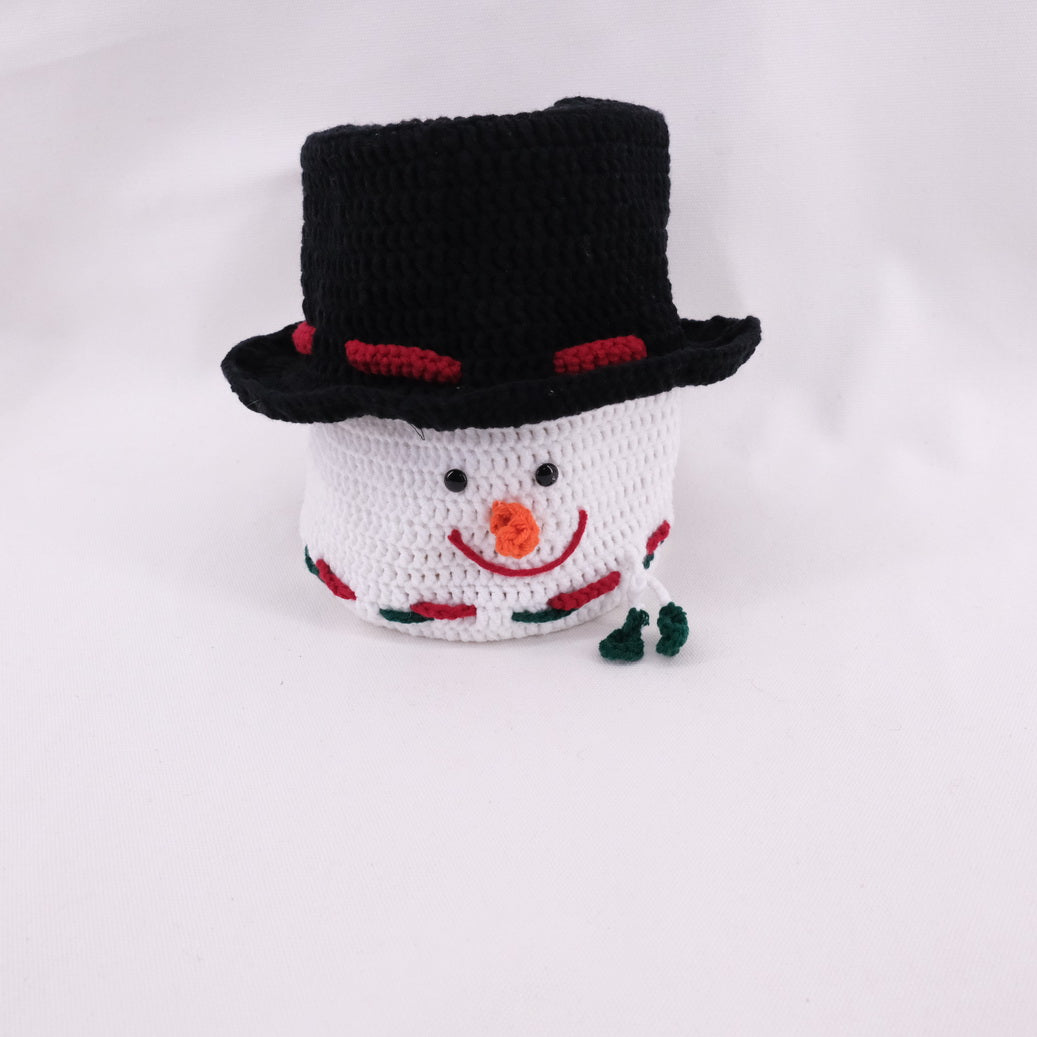 Crochet Storage Box Christmas Snowman CE20244