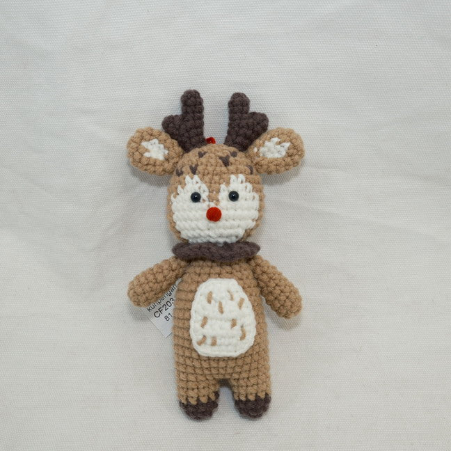 Christmas Crochet Santa Claus Elk Ornament CF20318