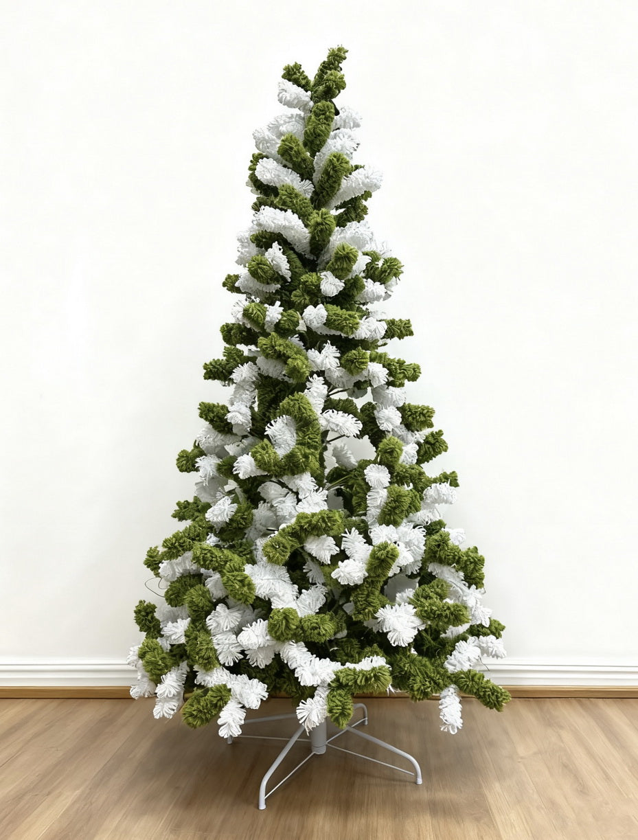 Yarn Handmade Christmas Tree with LED Light Metal Base CF20381
