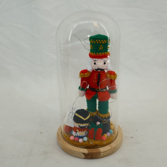 Christmas Crochet Gingerbread Man Glass Gift CF20416