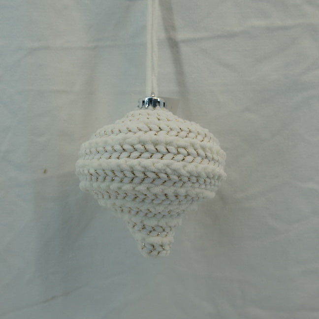 Christmas White Bauble Handicraft CF20435