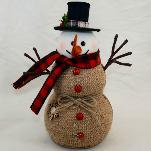 Handmade Jute Vintage Christmas Snowman Ornaments CF20558
