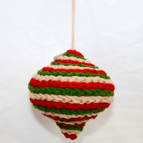 Christmas Handmade Striped Sphere Bauble CF20563