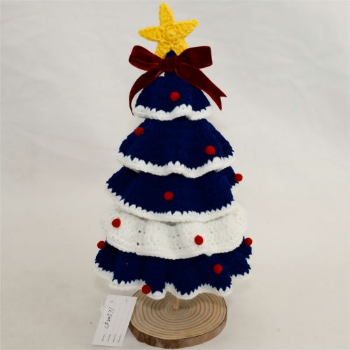 Blue Layer Crochet Christmas Tree Ornaments CF20571