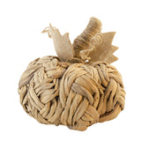 Natural seagrass pumpkin: Autumn Harvest Festival pumpkin eco-friendly decoration