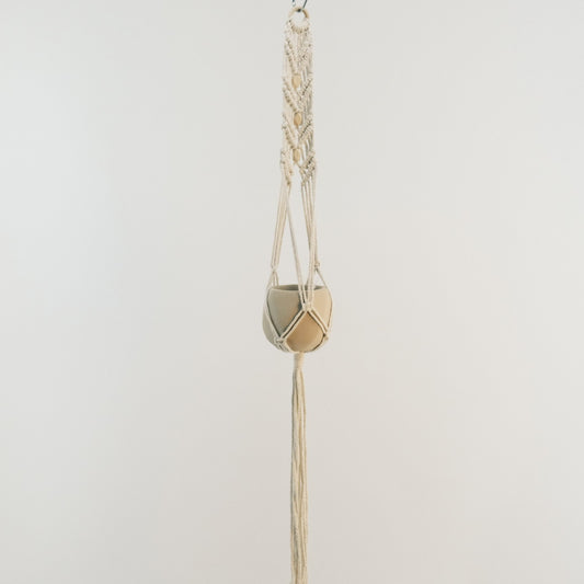 Macrame Plant Hanger with Ceramic Pot 2320006