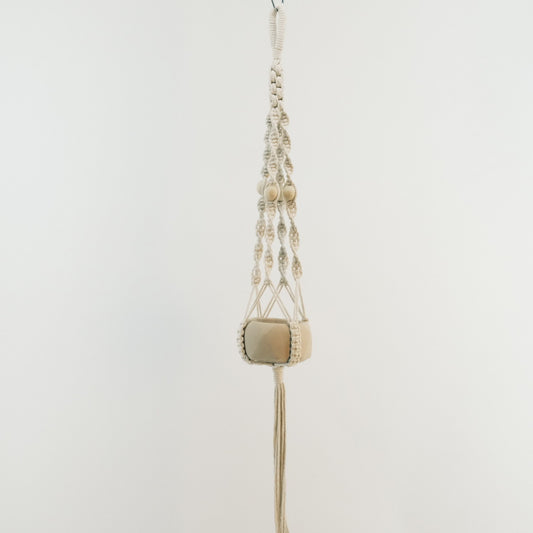 Macrame Plant Hanger with Pot 2320010