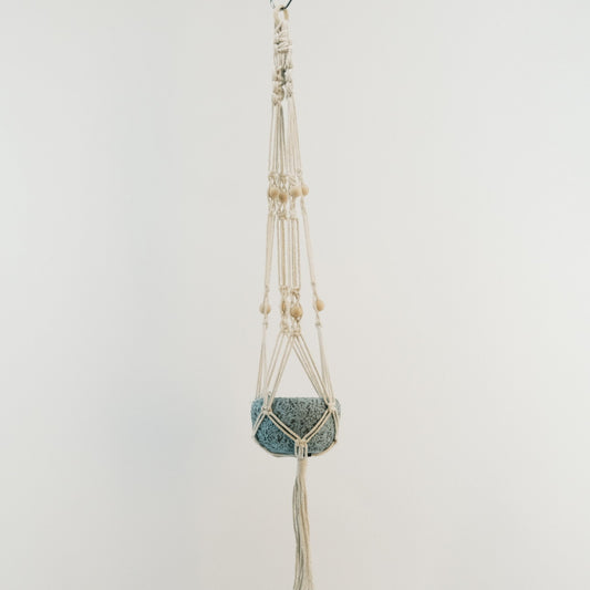 Macrame Plant Holder with Cement Pot 2320014