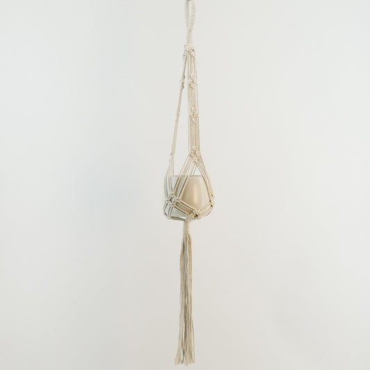 Macrame Plant Hanger with Ceramic Pot 2320030