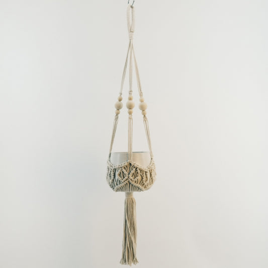 Macrame Plant Holder with Ceramic Pot 2320032