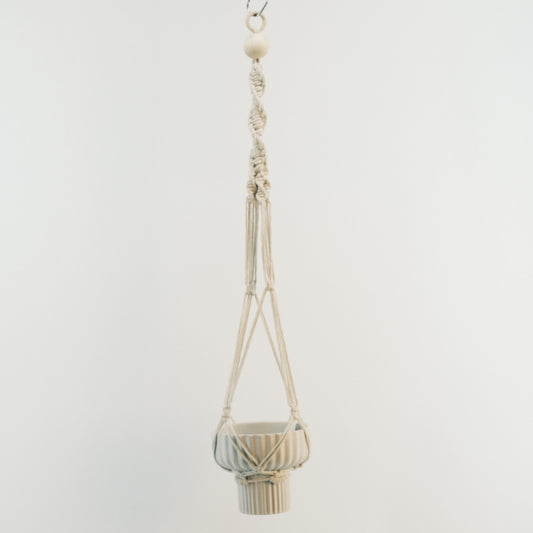 Macrame Plant Hanger with Ceramic Pot 2320034