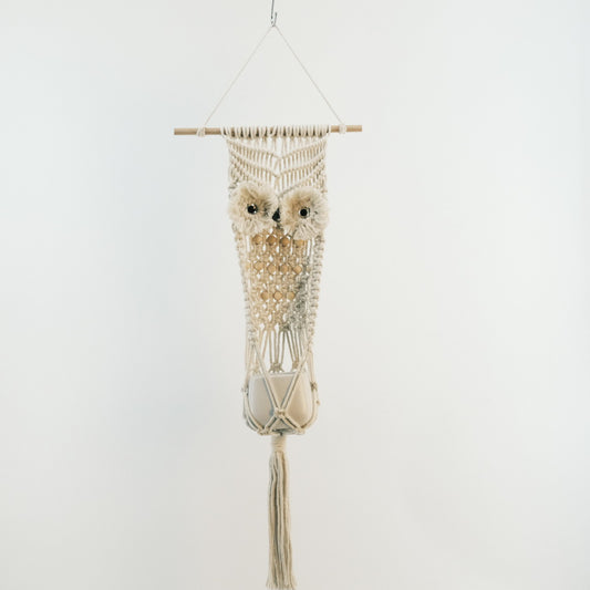 Macrame Owl Palnt Hanger Garden with Pot 2320049