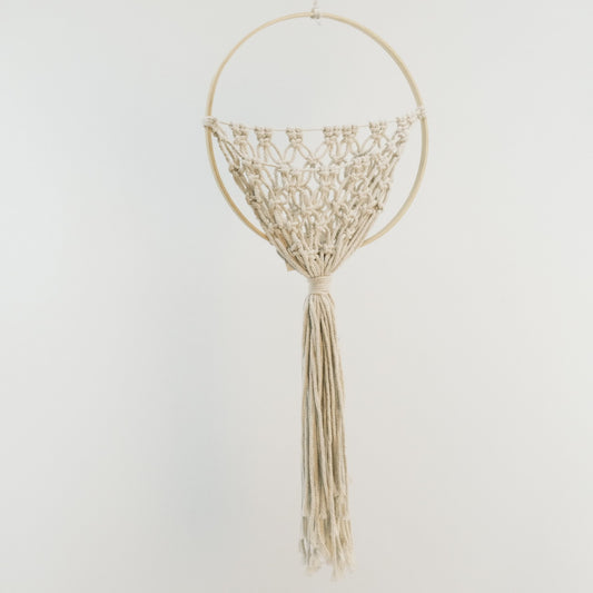 Macrame Wood Plant Holder Wall Hanging 2320075