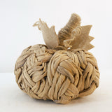Natural seagrass pumpkin: Autumn Harvest Festival pumpkin eco-friendly decoration