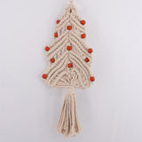 Macrame Christmas tree: Hand-woven Christmas tree wall decorations