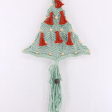 Macrame Christmas tree: Hand-woven Christmas tree wall decorations