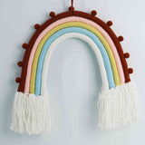 Macrame rainbow: handmade home decoration wall hanging