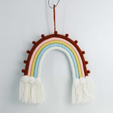 Macrame rainbow: handmade home decoration wall hanging