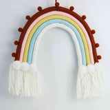 Macrame rainbow: handmade home decoration wall hanging