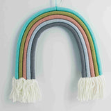 Macrame rainbow: handmade home decoration wall hanging