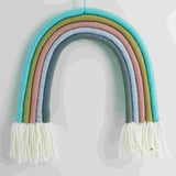 Macrame rainbow: handmade home decoration wall hanging