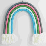 Macrame rainbow: handmade home decoration wall hanging