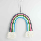 Macrame rainbow: handmade home decoration wall hanging