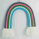 Macrame rainbow: handmade home decoration wall hanging