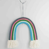 Macrame rainbow: handmade home decoration wall hanging
