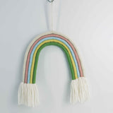 Macrame rainbow: handmade home decoration wall hanging