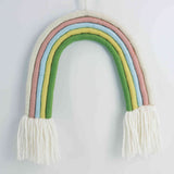 Macrame rainbow: handmade home decoration wall hanging