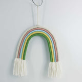 Macrame rainbow: handmade home decoration wall hanging