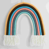 Macrame rainbow: handmade home decoration wall hanging