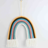 Macrame rainbow: handmade home decoration wall hanging
