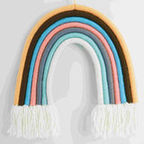 Macrame rainbow: handmade home decoration wall hanging
