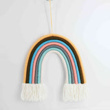 Macrame rainbow: handmade home decoration wall hanging