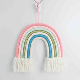 Macrame rainbow: handmade home decoration wall hanging