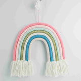 Macrame rainbow: handmade home decoration wall hanging
