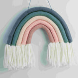 Macrame rainbow: handmade home decoration wall hanging