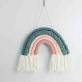 Macrame rainbow: handmade home decoration wall hanging