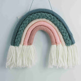 Macrame rainbow: handmade home decoration wall hanging