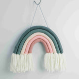 Macrame rainbow: handmade home decoration wall hanging