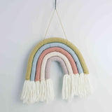Macrame rainbow: handmade home decoration wall hanging