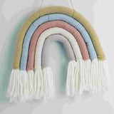Macrame rainbow: handmade home decoration wall hanging