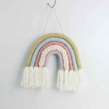 Macrame rainbow: handmade home decoration wall hanging